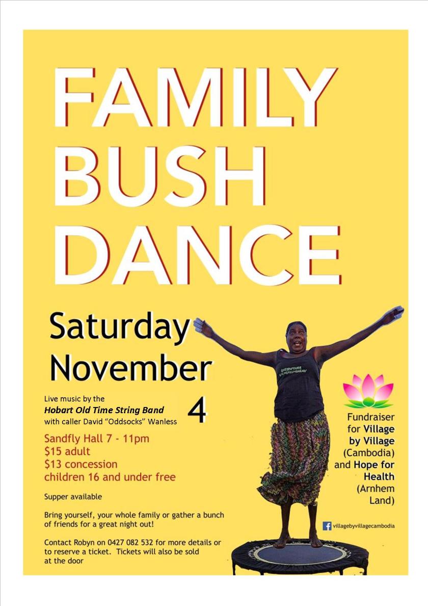 FD20171104 Updated family bush dance poster - village by village + hope for health 4